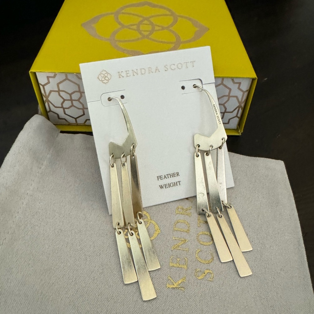 Kendra Scott gold Mallie statement earrings